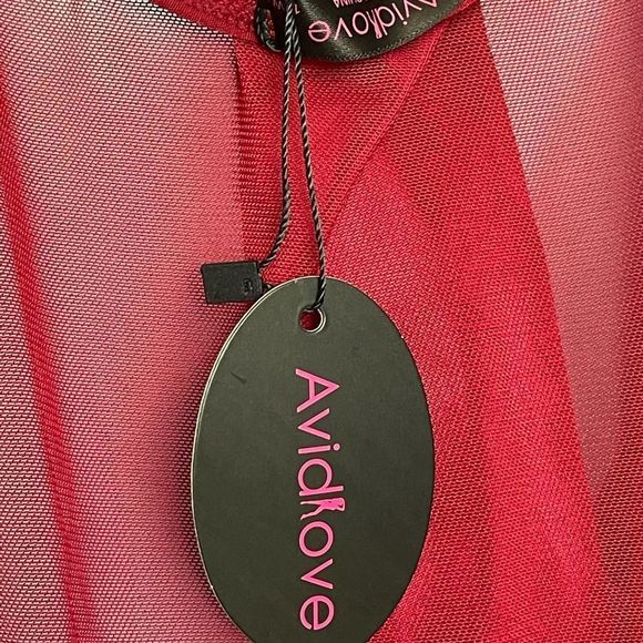 Avid Love Sexy Deep Red Baby Doll with G-String Size 18W - Picture 7 of 8